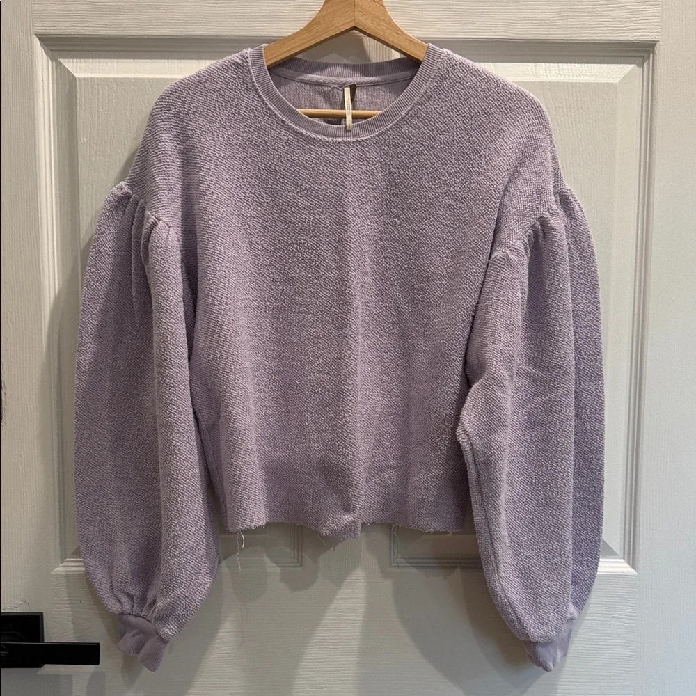 Free People Lilac Crew Neck Sweater